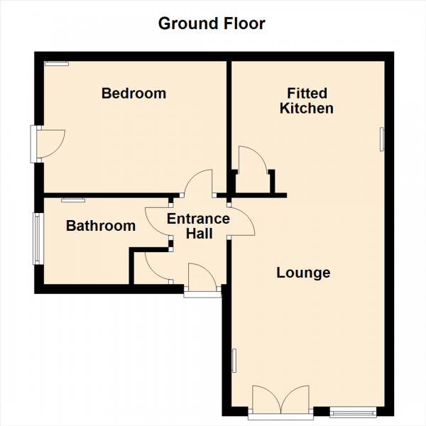 Floor Plan Image for 1 Bedroom Flat for Sale in Scholars Gate, Garforth. Leeds