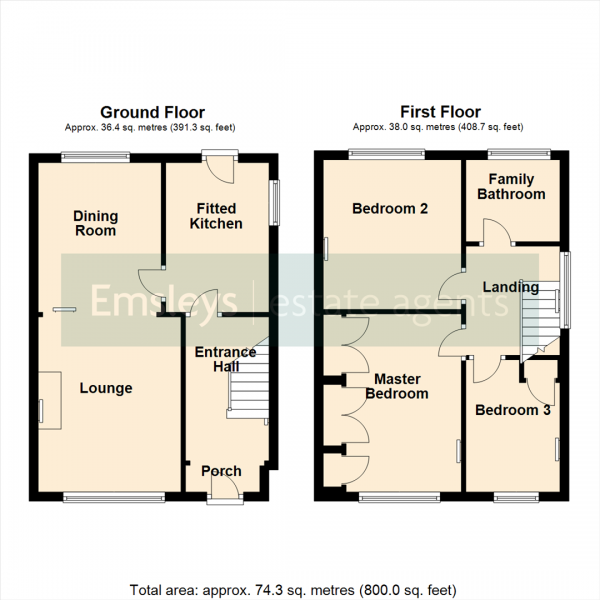 Floor Plan Image for 3 Bedroom Semi-Detached House for Sale in Acaster Drive, Garforth, Leeds