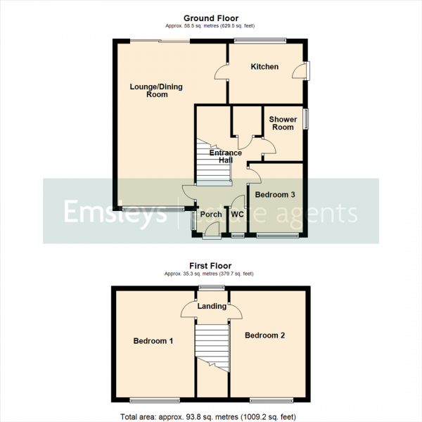 Floor Plan Image for 3 Bedroom Semi-Detached Bungalow for Sale in Ashbourne Crescent, Garforth, Leeds