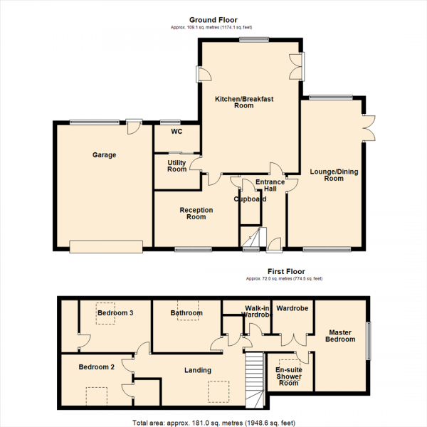 Floor Plan Image for 3 Bedroom Detached House for Sale in Woodland Park, Oulton, Leeds