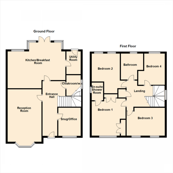 Floor Plan Image for 4 Bedroom Detached House for Sale in Park Road, Oulton, Leeds