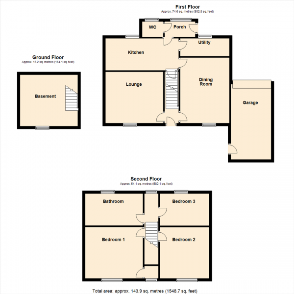 Floor Plan Image for 3 Bedroom Detached House for Sale in Westgate Lane, Lofthouse, Wakefield