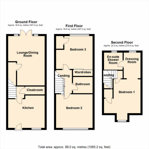 Floor Plan Image for 3 Bedroom Semi-Detached House for Sale in Woodland Garth, Rothwell, Leeds