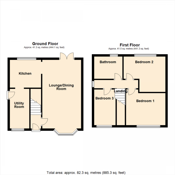 Floor Plan Image for 3 Bedroom Semi-Detached House for Sale in Cotswold Drive, Rothwell, Leeds