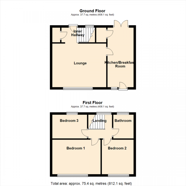 Floor Plan Image for 3 Bedroom Town House for Sale in Fourth Avenue, Rothwell, Leeds