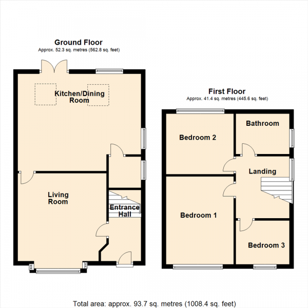 Floor Plan Image for 3 Bedroom Semi-Detached House for Sale in Green Lane, Lofthouse, Wakefield