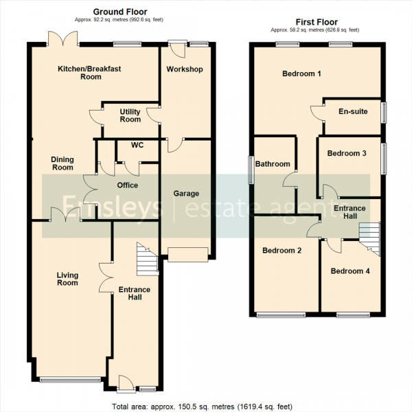 Floor Plan Image for 4 Bedroom Detached House for Sale in Coniston Way, Woodlesford, Leeds