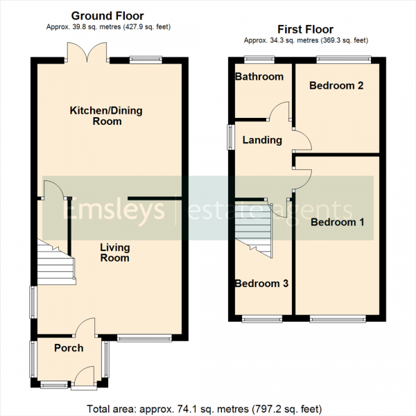 Floor Plan Image for 3 Bedroom Semi-Detached House for Sale in North Lane, Woodlesford, Leeds