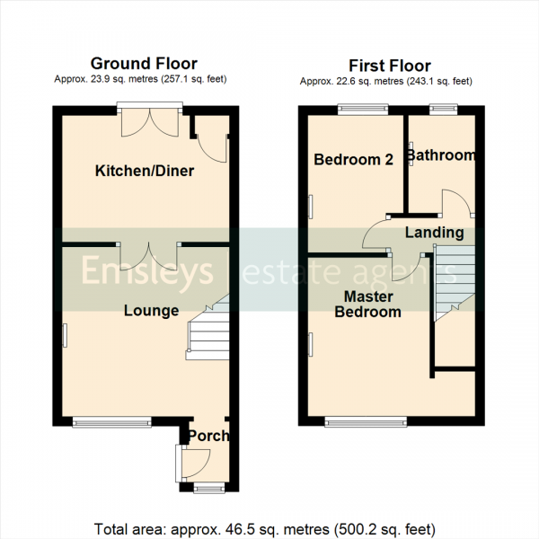 Floor Plan Image for 2 Bedroom Semi-Detached House for Sale in Queens Drive, Carlton, Wakefield