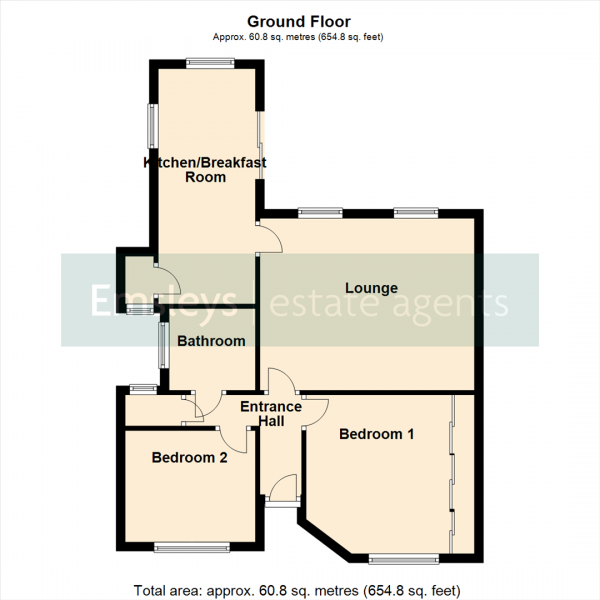 Floor Plan Image for 2 Bedroom Cottage for Sale in Eshald Place, Woodlesford, Leeds