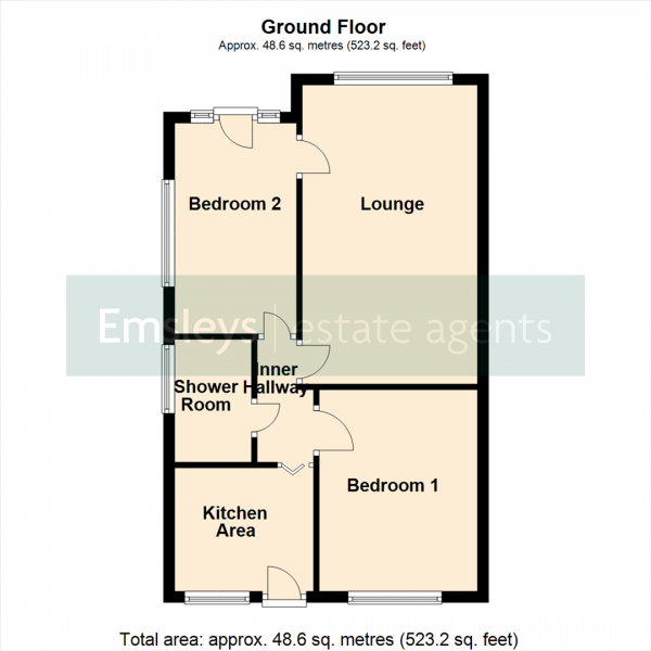 Floor Plan Image for 2 Bedroom Semi-Detached Bungalow for Sale in Sandyacres Drive, Rothwell, Leeds