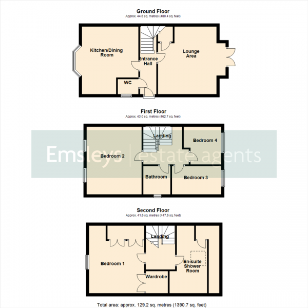 Floor Plan Image for 4 Bedroom Semi-Detached House for Sale in Springfield Close, Lofthouse, Wakefield