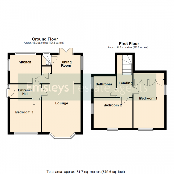 Floor Plan for 3 Bedroom Detached Bungalow for Sale in Holmsley Garth, Woodlesford, Leeds, LS26, 8RZ - Offers Over &pound390,000