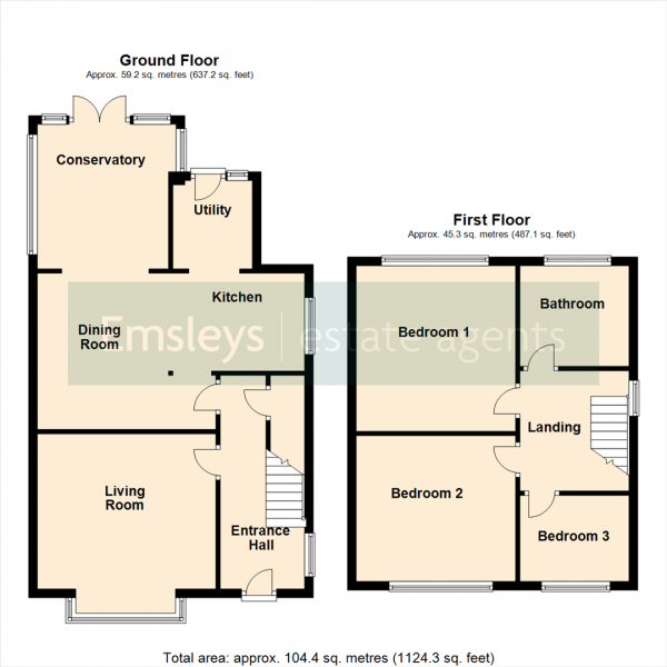 Floor Plan Image for 3 Bedroom Semi-Detached House for Sale in Park Crescent, Rothwell, Leeds