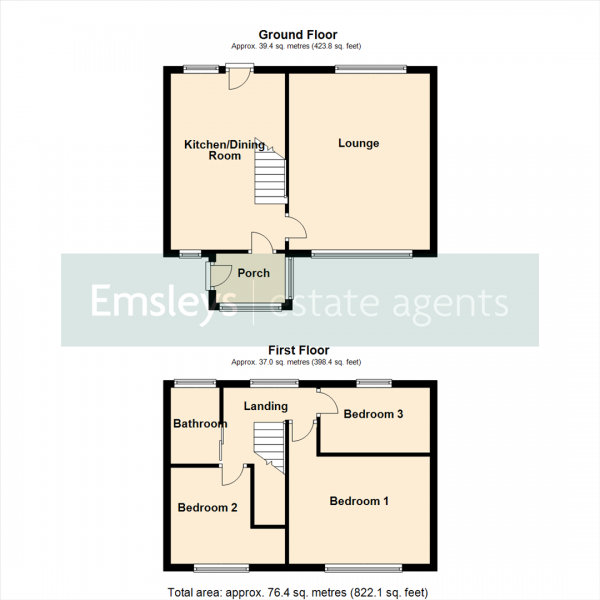 Floor Plan Image for 3 Bedroom Terraced House for Sale in Leadwell Lane, Rothwell, Leeds