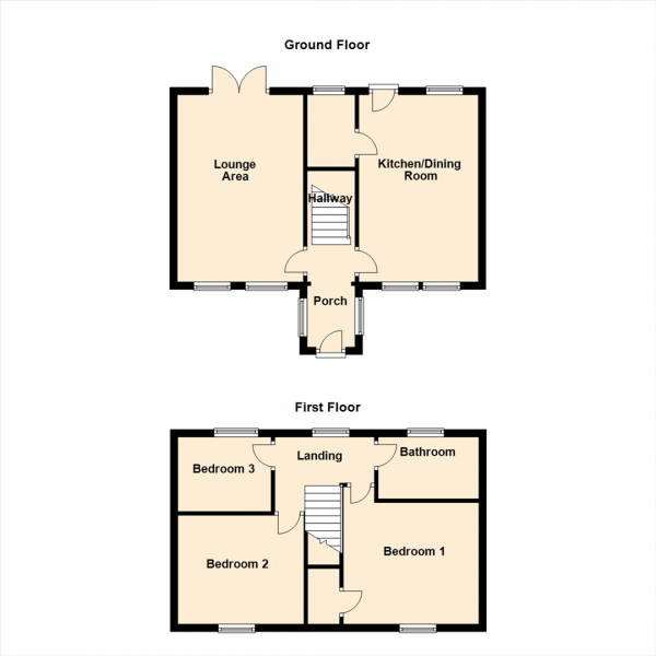 Floor Plan Image for 3 Bedroom Detached House for Sale in Pinfold Lane, Mickletown Methley, Leeds