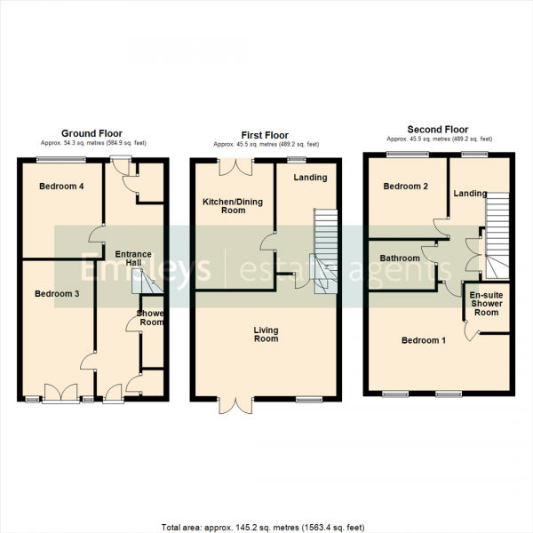 Floor Plan Image for 4 Bedroom Terraced House for Sale in Murray Avenue, Leeds