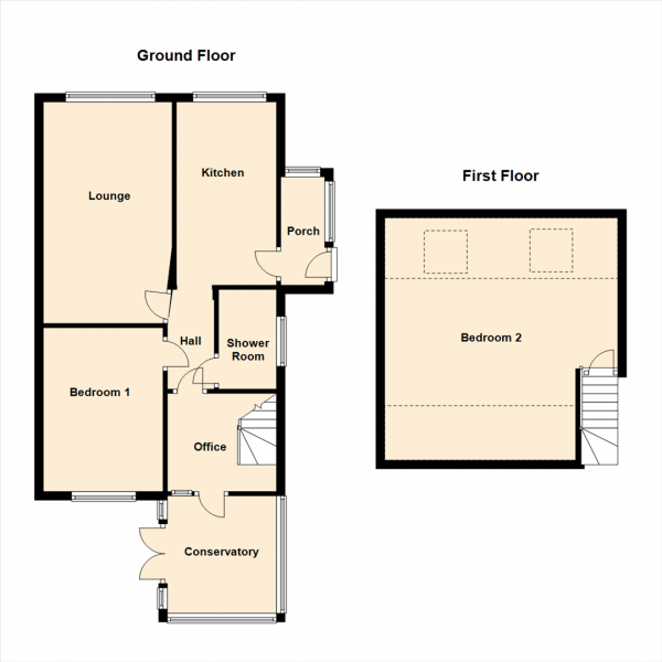 Floor Plan Image for 1 Bedroom Semi-Detached Bungalow for Sale in Sandyacres, Rothwell, Leeds