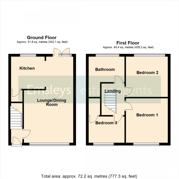 Floor Plan Image for 3 Bedroom Terraced House for Sale in Springfield Street, Rothwell, Leeds