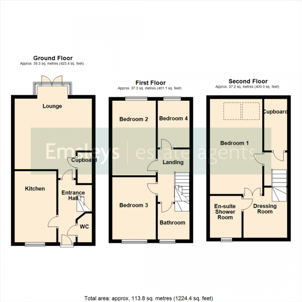 Floor Plan Image for 4 Bedroom Semi-Detached House for Sale in Welles Avenue, Methley, Leeds