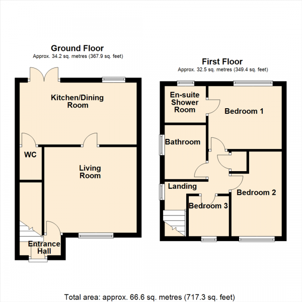 Floor Plan Image for 3 Bedroom Detached House for Sale in Farrier Way,, Robin Hood, Wakefield