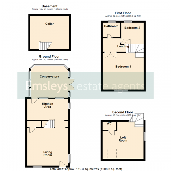 Floor Plan Image for 2 Bedroom Cottage for Sale in Primrose Yard, Oulton, Leeds