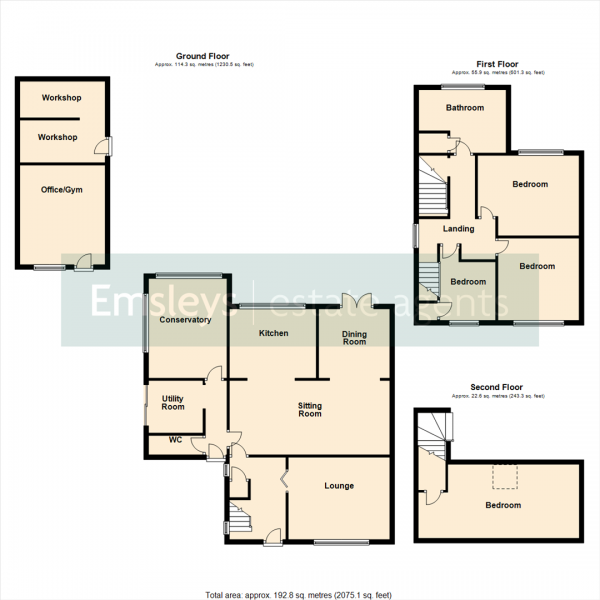 Floor Plan Image for 4 Bedroom Semi-Detached House for Sale in Spibey Crescent, Rothwell, Leeds