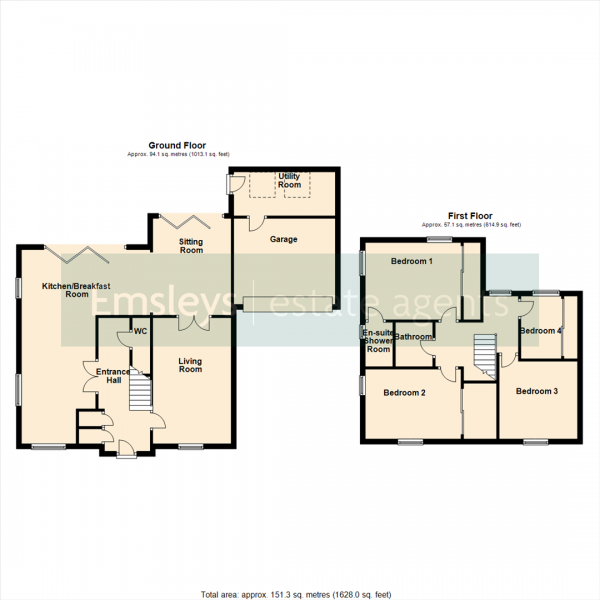 Floor Plan Image for 4 Bedroom Detached House for Sale in Hyatt Garth, Methley, Leeds