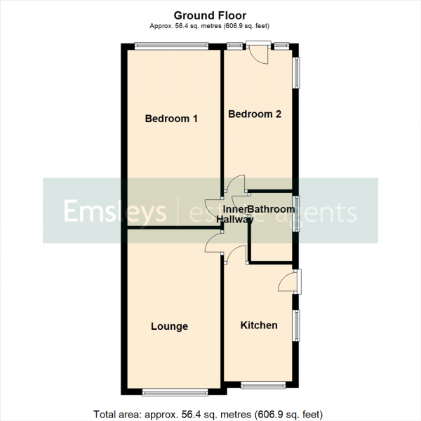 Floor Plan Image for 2 Bedroom Semi-Detached Bungalow for Sale in Sandyacres, Rothwell, Leeds