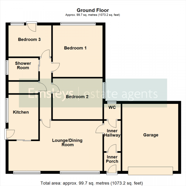 Floor Plan Image for 3 Bedroom Detached Bungalow for Sale in Kings Chase, Rothwell, Leeds