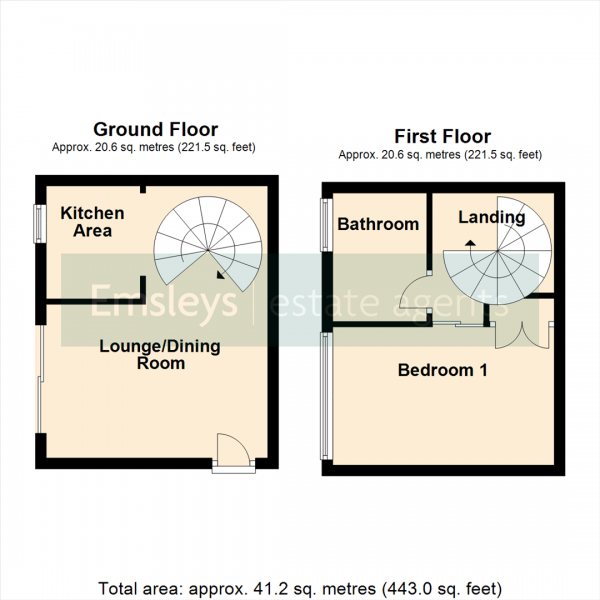 Floor Plan Image for 1 Bedroom Terraced House for Sale in Lea Park Gardens, Leeds