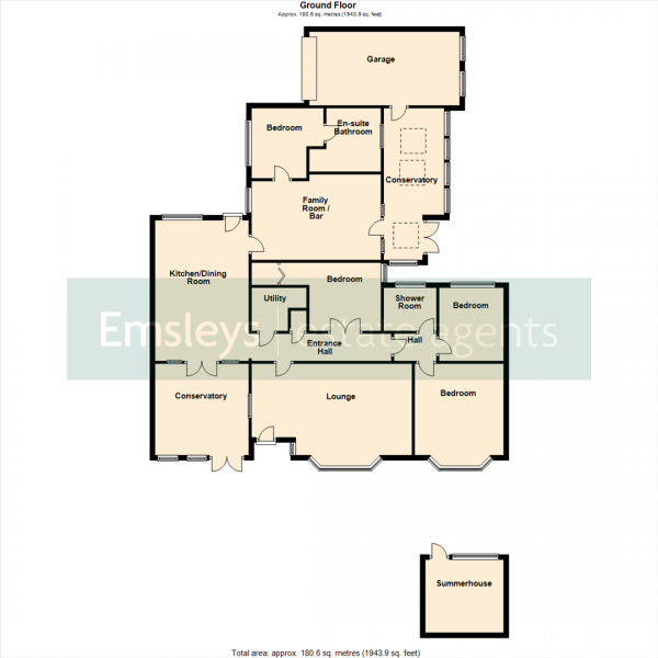 Floor Plan Image for 4 Bedroom Semi-Detached Bungalow for Sale in Coniston Way, Woodlesford, Leeds