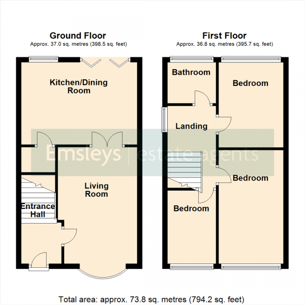 Floor Plan Image for 3 Bedroom Detached House for Sale in Swithens Drive, Rothwell, Leeds