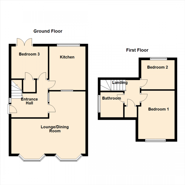 Floor Plan Image for 3 Bedroom Semi-Detached Bungalow for Sale in Thorne Grove, Rothwell, Leeds