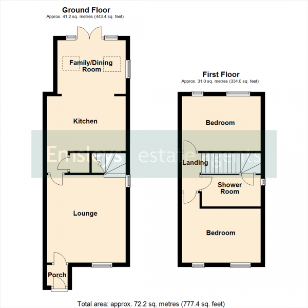 Floor Plan Image for 2 Bedroom Semi-Detached House for Sale in Meadow Vale, Outwood, Wakefield