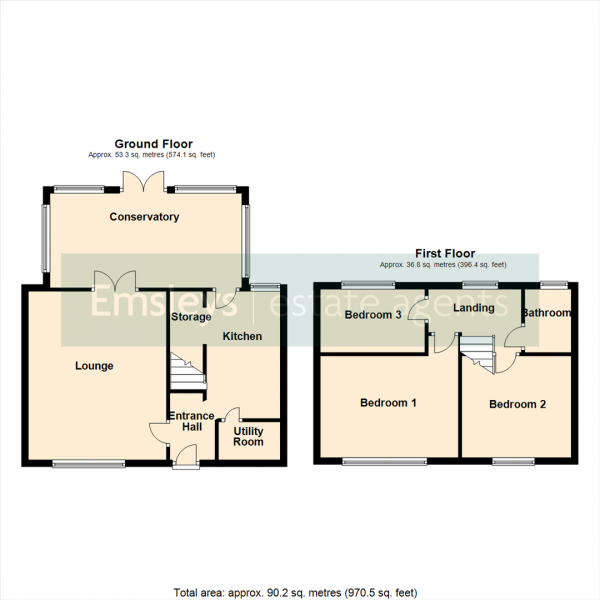 Floor Plan Image for 3 Bedroom Semi-Detached House for Sale in Sandon Place, Leeds