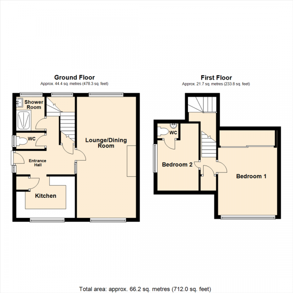 Floor Plan Image for 2 Bedroom Semi-Detached Bungalow for Sale in Richmondfield Crescent, Barwick In Elmet, Leeds