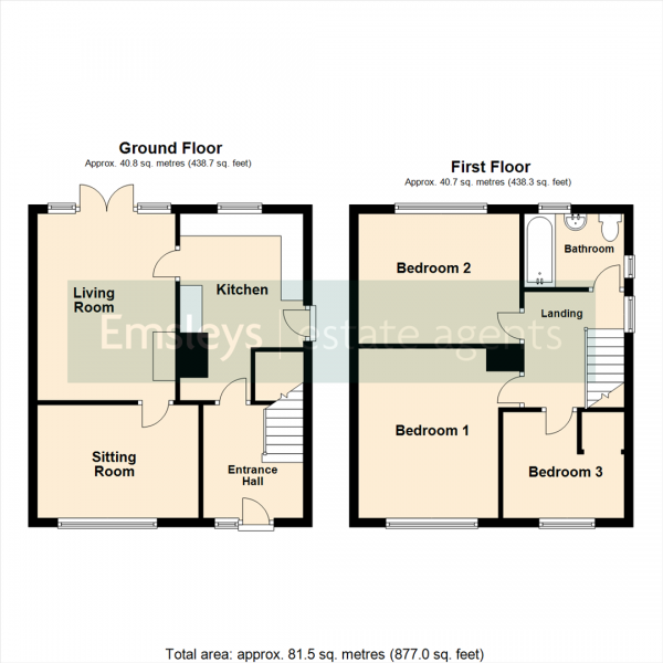 Floor Plan for 3 Bedroom Semi-Detached House for Sale in Ramshead Drive, Leeds, LS14, 1ET -  &pound195,000