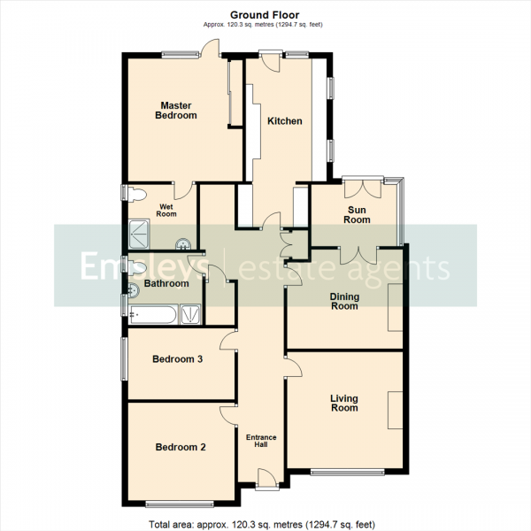 Floor Plan Image for 3 Bedroom Semi-Detached Bungalow for Sale in Austhorpe Lane, Austhorpe, Leeds