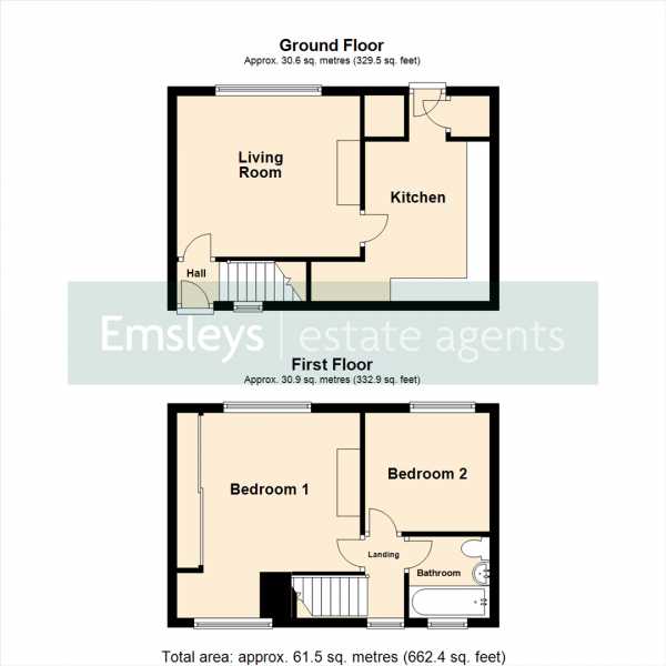 Floor Plan Image for 2 Bedroom Semi-Detached House for Sale in Rathmell Road, Leeds