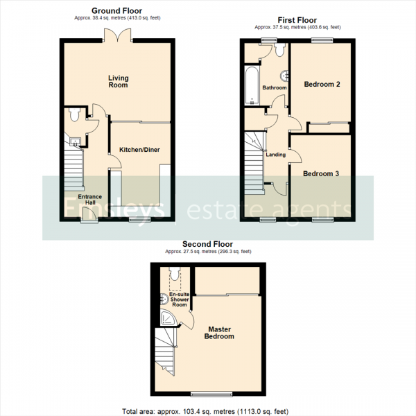 Floor Plan Image for 3 Bedroom Semi-Detached House for Sale in Finch Drive, Leeds