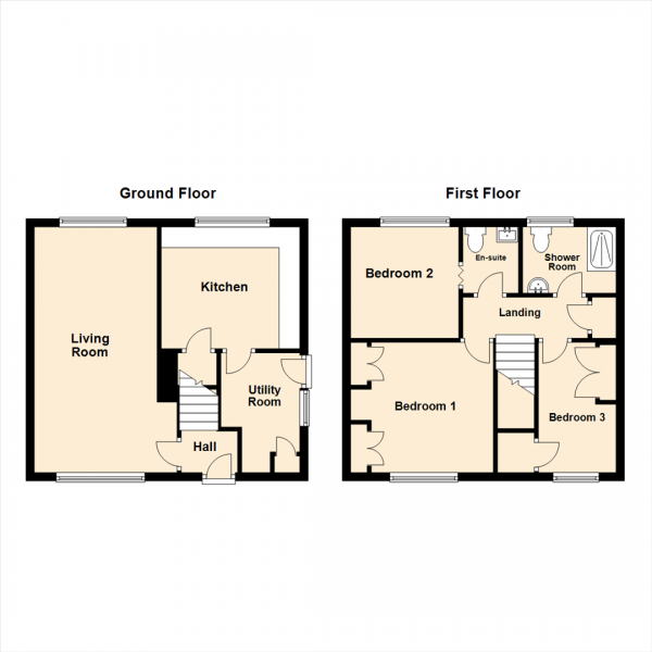 Floor Plan Image for 3 Bedroom Semi-Detached House for Sale in Southwood Gate, Leeds