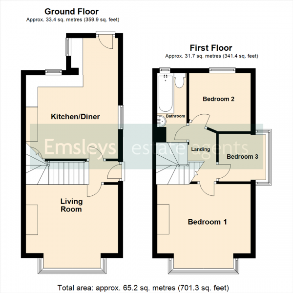 Floor Plan Image for 3 Bedroom Semi-Detached House for Sale in Frederick Avenue, Leeds