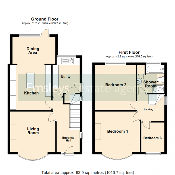 Floor Plan for 3 Bedroom Semi-Detached House for Sale in Ring Road, Crossgates, Leeds, LS15, 7QE -  &pound290,000