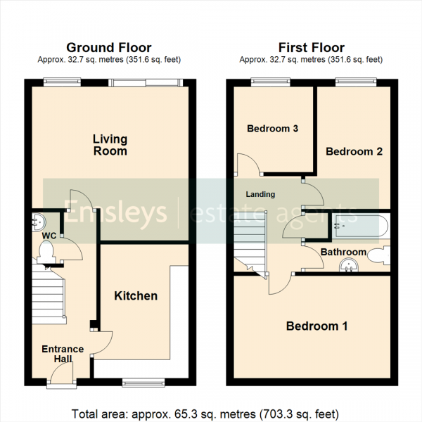 Floor Plan Image for 3 Bedroom Semi-Detached House for Sale in Primo Place, Leeds