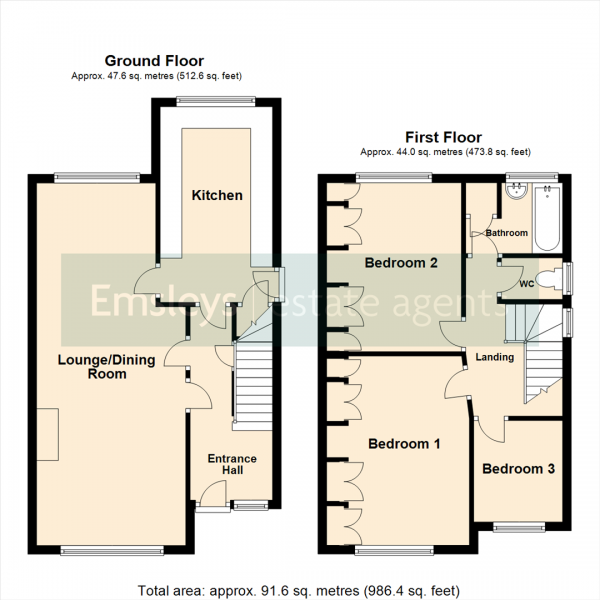 Floor Plan Image for 3 Bedroom Semi-Detached House for Sale in Temple Park Green, Leeds