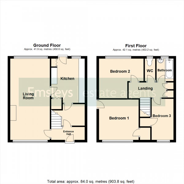 Floor Plan Image for 3 Bedroom Town House for Sale in Stanks Gardens, Leeds