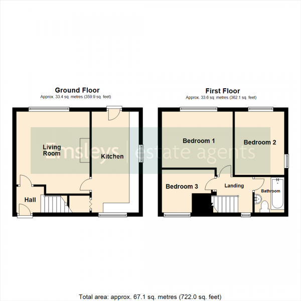 Floor Plan Image for 3 Bedroom Semi-Detached House for Sale in Foundry Mill Street, Leeds