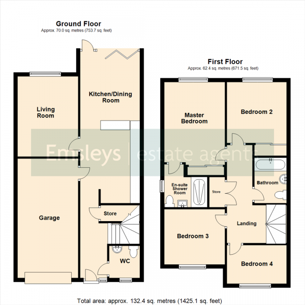 Floor Plan Image for 4 Bedroom Detached House for Sale in Mayfair Mount, Crossgates, Leeds