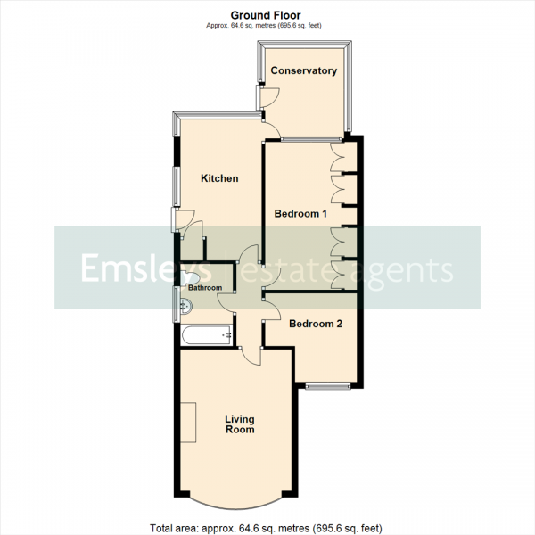 Floor Plan Image for 2 Bedroom Semi-Detached Bungalow for Sale in Kennerleigh Garth, Crossgates, Leeds 15